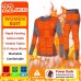 22 Areas Winter Women's Men's Thermal Fleece Heated Jacket Vest Heated Underwear USB Electric Heating Clothing Ski Pants Suit