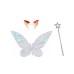 Butterfly fairy wings Children Angel Fairy Magic stick Holiday party decoration set Halloween show props