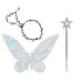 Butterfly fairy wings Children Angel Fairy Magic stick Holiday party decoration set Halloween show props