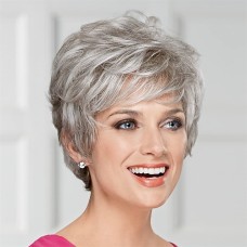 Classic Short Wig with Enviable Volume and Textured Layers / Multi-Tonal Shades of Blonde