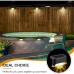 4pcs Solar Step Lights Outdoor LED Deck Stair Lights Waterproof LED for Garden Fence Step Railing Stairs Yard Patio Pathway Holiday Light