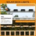 4pcs Solar Step Lights Outdoor LED Deck Stair Lights Waterproof LED for Garden Fence Step Railing Stairs Yard Patio Pathway Holiday Light