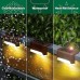 4pcs Solar Step Lights Outdoor LED Deck Stair Lights Waterproof LED for Garden Fence Step Railing Stairs Yard Patio Pathway Holiday Light