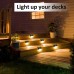 4pcs Solar Step Lights Outdoor LED Deck Stair Lights Waterproof LED for Garden Fence Step Railing Stairs Yard Patio Pathway Holiday Light