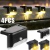 4pcs Solar Step Lights Outdoor LED Deck Stair Lights Waterproof LED for Garden Fence Step Railing Stairs Yard Patio Pathway Holiday Light