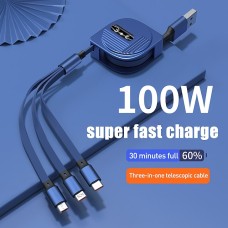 Multi Charging Cable 3.9ft USB A to Lightning / micro / USB C 3 A Fast Charging 3 in 1 Magnetic 540 Rotation For Samsung iPhone Phone Accessory