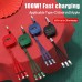 Multi Charging Cable 3.9ft USB A to Lightning / micro / USB C 3 A Fast Charging 3 in 1 Magnetic 540 Rotation For Samsung iPhone Phone Accessory