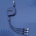 Multi Charging Cable 3.9ft USB A to Lightning / micro / USB C 3 A Fast Charging 3 in 1 Magnetic 540 Rotation For Samsung iPhone Phone Accessory