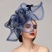 Flowers Feather Net Kentucky Derby Hat Fascinators Headpiece with Feather Floral 1PC Horse Race Ladies Day Melbourne Cup Headpiece