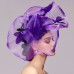 Flowers Feather Net Kentucky Derby Hat Fascinators Headpiece with Feather Floral 1PC Horse Race Ladies Day Melbourne Cup Headpiece