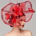 Flowers Feather Net Kentucky Derby Hat Fascinators Headpiece with Feather Floral 1PC Horse Race Ladies Day Melbourne Cup Headpiece