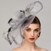 Flowers Feather Net Kentucky Derby Hat Fascinators Headpiece with Feather Floral 1PC Horse Race Ladies Day Melbourne Cup Headpiece