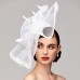 Flowers Feather Net Kentucky Derby Hat Fascinators Headpiece with Feather Floral 1PC Horse Race Ladies Day Melbourne Cup Headpiece