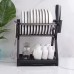 Dish Drainer Dish Drying Rack Kitchen Storage Double Layer Dish Drainer Shelf Knife Fork Container Household Holder with Sink