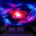 Universe Sky Blacklight Tapestry UV Reactive Glow in the Dark Trippy Tree Misty Forest Nature Landscape Hanging Tapestry Wall Art Mural for Living Room Bedroom