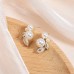 Women's Clear White Fine Jewelry Classic Drop Stylish Trendy Imitation Pearl Earrings Jewelry Silver / Gold For Wedding Party 1 Pair