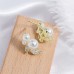 Women's Clear White Fine Jewelry Classic Drop Stylish Trendy Imitation Pearl Earrings Jewelry Silver / Gold For Wedding Party 1 Pair