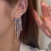 Women's Drop Earrings Fine Jewelry Tassel Fringe Precious Stylish Luxury Earrings Jewelry Silver For Wedding Party 1 Pair