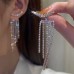 Women's Drop Earrings Fine Jewelry Tassel Fringe Precious Stylish Luxury Earrings Jewelry Silver For Wedding Party 1 Pair