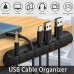 Black Adhesive Holder Organizer USB Cable Desktop Tidy Management Clips Cable Clip Cable Winder 7/5/3 Holes