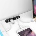 Black Adhesive Holder Organizer USB Cable Desktop Tidy Management Clips Cable Clip Cable Winder 7/5/3 Holes