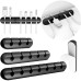 Black Adhesive Holder Organizer USB Cable Desktop Tidy Management Clips Cable Clip Cable Winder 7/5/3 Holes