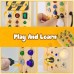 Montessori Busy Board For Toddlers With 8 LED Light Switches Sensory Toy Light Switch Toy Travel Toy For Babies And Toddlers Over 1 Years Old