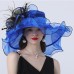 Tulle Hat Fashion Vintage Style Elegant Luxurious Organza Hats Headwear with Bowknot Flower Trim 1 PC Wedding Horse Race Melbourne Cup Ladies Day Headpiece