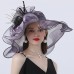 Tulle Hat Fashion Vintage Style Elegant Luxurious Organza Hats Headwear with Bowknot Flower Trim 1 PC Wedding Horse Race Melbourne Cup Ladies Day Headpiece