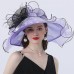 Tulle Hat Fashion Vintage Style Elegant Luxurious Organza Hats Headwear with Bowknot Flower Trim 1 PC Wedding Horse Race Melbourne Cup Ladies Day Headpiece