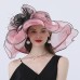 Tulle Hat Fashion Vintage Style Elegant Luxurious Organza Hats Headwear with Bowknot Flower Trim 1 PC Wedding Horse Race Melbourne Cup Ladies Day Headpiece