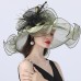 Tulle Hat Fashion Vintage Style Elegant Luxurious Organza Hats Headwear with Bowknot Flower Trim 1 PC Wedding Horse Race Melbourne Cup Ladies Day Headpiece