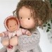 Cotton Body Waldorf Doll Doll Artist Handmade Mini Dress Up Doll Diy（Accessory bear not included）