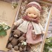 Cotton Body Waldorf Doll Doll Artist Handmade Mini Dress Up Doll Diy（Accessory bear not included）