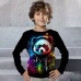 Boys 3D Graphic Animal Tiger T shirt Tee Long Sleeve 3D Print Summer Spring Fall Sports Fashion Streetwear Polyester Kids 3-12 Years Outdoor Casual Daily Regular Fit