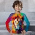 Boys 3D Graphic Animal Tiger T shirt Tee Long Sleeve 3D Print Summer Spring Fall Sports Fashion Streetwear Polyester Kids 3-12 Years Outdoor Casual Daily Regular Fit