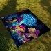 Mushroom Fantasy Blacklight Tapestry UV Reactive Glow in the Dark Trippy Misty Nature Landscape Hanging Tapestry Wall Art Mural for Living Room Bedroom