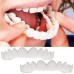 Simulation Braces Silicone Simulation Braces Teeth Smile,Bite-Tooth veneers-Upper and Lower Teeth are Used for whitening Teaching to Cover Imperfect Teeth and Make You Smile Instantly and Confidently