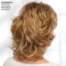 Phoebe WhisperLite Wig Flirty Mid-Length Wig with Face-Framing Fringe and Soft Waves / Multi-Tonal Shades of Blonde Silver Brown and Red