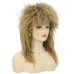 80s Tina Rock Diva Costume Wig for Women Big Hair Blonde 70s 80s Rocker Mullet Wigs Glam Punk Rock Rockstar Cosplay Wig for Halloween Party