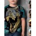 Kids Boys' T shirt Tee Short Sleeve Dinosaur 3D Print Color Block Animal Crewneck Quick Dry Blue Yellow Khaki Children Tops Summer Basic Streetwear 3-12 Years