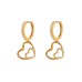 Women's Zircon Drop Earrings Fine Jewelry Classic Heart Precious Stylish Simple Earrings Jewelry White / Gold For Gift Festival 1 Pair