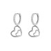 Women's Zircon Drop Earrings Fine Jewelry Classic Heart Precious Stylish Simple Earrings Jewelry White / Gold For Gift Festival 1 Pair