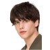 Men's Wig Short Straight Hair Brown Short Hair Fluffy Black Short Curly Hair Oblique Fringe Fringe Fringe