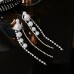 Women's Pearl Drop Earrings Fine Jewelry Tassel Fringe Precious Cute Stylish Earrings Jewelry White For Wedding Party 1 Pair