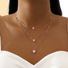 Necklace Zircon Chrome Women's Fashion Sweet Classic Cool Wedding Geometric Necklace For Wedding Party