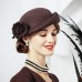 Vintage Style Elegant Wool Hats / Headwear / Headpiece with Floral 1 Piece Wedding / Party / Evening / Tea Party Headpiece