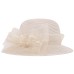 Elegant Lady Hats with Flower / Pure Color / Lace Side 1PC Casual / Tea Party / Melbourne Cup Headpiece