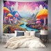 Fantasy Mushroom Land Hanging Tapestry Wall Art Trippy Large Tapestry Mural Decor Photograph Backdrop Blanket Curtain Home Bedroom Living Room Decoration