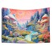 Fantasy Mushroom Land Hanging Tapestry Wall Art Trippy Large Tapestry Mural Decor Photograph Backdrop Blanket Curtain Home Bedroom Living Room Decoration